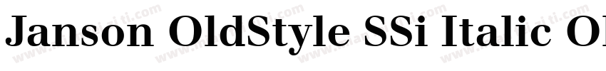 Janson OldStyle SSi Italic Oldstyle Figures字体转换